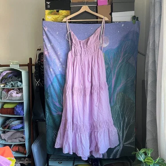 Free People | Dresses | Free People Taking Sides Maxi Dress Pink | Poshmark